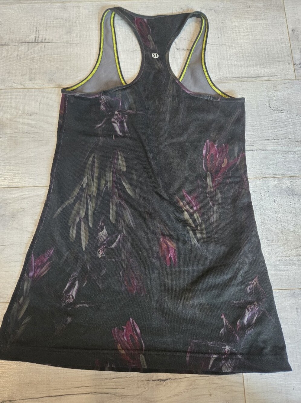 lululemon Black Floral Racerback & Tank Tops (Pair) No Tags - Picture 3 of 11